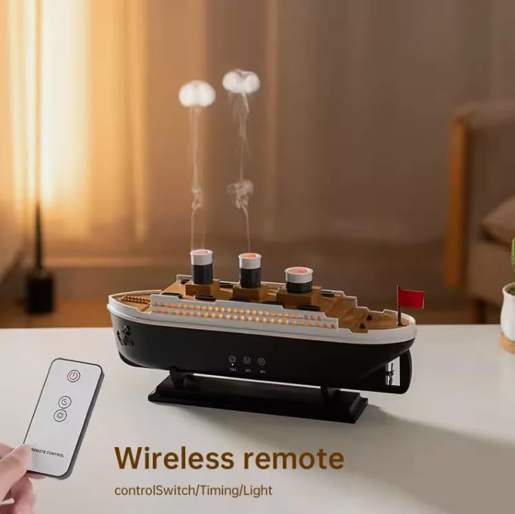 Titanic Steam Ship Design Humidifier & Aroma Diffuser | مرطب الهواء وموزع العطور بتصميم سفينة تيتانيك